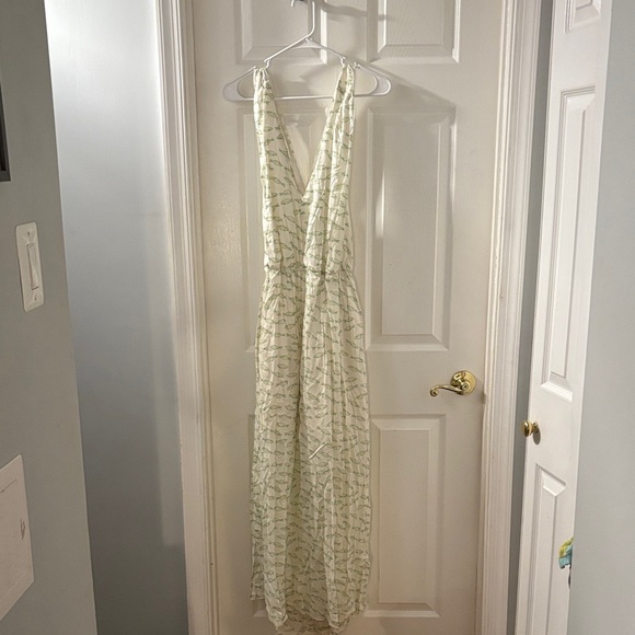a new day Dresses & Skirts - A New Day Cream and Green Maxi Dress
